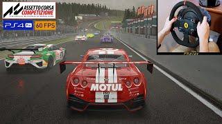 Assetto Corsa Competizione PS4 - Spa Francorchamps WET RACE (w/steering wheel) Thrustmaster T300