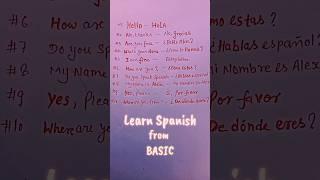 10 easy Spanish phrases for beginners || #espanol #hola #learnspanish