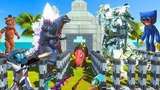 FPS AVATAR RELEASE SPACE GODZILLA VS MECHANIC GODZILLA IN DANGEROUS ISLAND! - ARBS