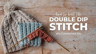 How to Knit Double Dip Stitch | English & Continental Knitting