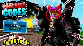 BOKU NO ROBLOX REMASTERED: SECRET YOUTUBER CODES [March 2020]