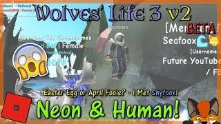 Roblox - Wolves' Life 3 v2 BETA - Neon & Human! #44 - HD