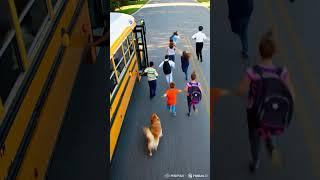 Intelligent dog saves students from accident