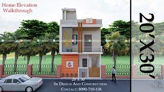 20x30 house plan | 68 Gaj | 600 Sqft | 20*30 house plan 3d | 20 by 30 ka Naksha || SR Design & Cons