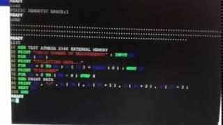 Arduino MEGA 2560: 32 kb external memory, Terminal-BASIC test