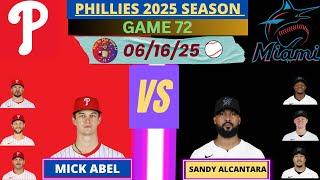 Philadelphia Phillies @ Miami Marlins LIVE PLAY-BY-PLAY (06-16-25) #phillies #marlins