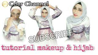 #gamis_satin tutorial makeup & hijab male to female