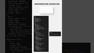 Neumorphism Animation | CSS