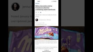 Milka chocolate sold in Canada recalled for containing undeclared nuts