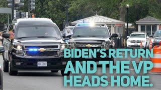 Biden returns and the VP heads home so we check out some ducks