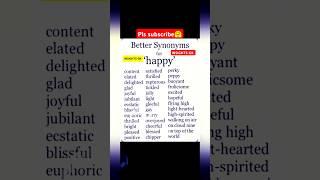 Synonyms for Happy II INSIGHTS-GK II @INSIGHTS1979 #ielts #ieltsvocabulary #synonyms #vocabulary