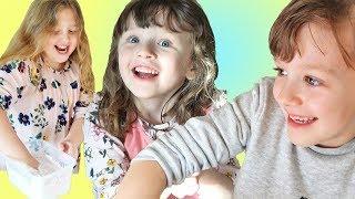 Ava Isla and Olivia have fun Casting with Baby Noah and Mommy !