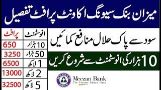 Meezan bank Saving account Profit details in urdu