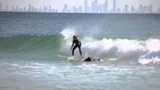 Lily O'Sullivan surfing 9 years old