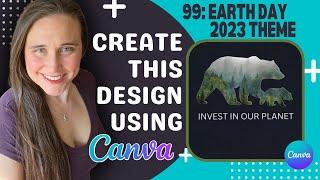 T-Shirt Design Tutorial For POD Using Canva + Photopea:  Earth Day 2023 Theme For Print On Demand