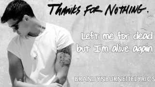 Brandyn Burnette-Thanks For Nothing (Lyric Video) HD