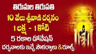 తిరుమల శ్రీవారికి లక్ష విరాళం | ttd 1 lakh donation benefits in Telugu | Tirupati | Bhakthi Margam