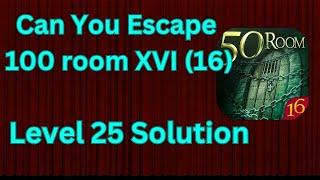 Can you escape the 100 room 16 Level 25 Solution