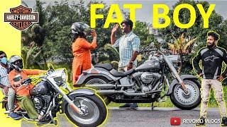 Woman riding Harley-Davidson FatBoy | Twin Cam 103™ 1690cc - Revokid Vlogs