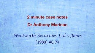 Wentworth Securities v Jones (Inferring words into statutes)