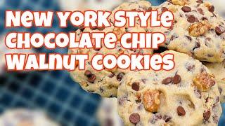 New York Style Chocolate Chip Walnut Cookies | Easy Recipe