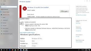 Fix All Windows 10 1803 Download & Install Errors (100% Works)