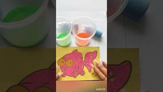 Colorful Fish Sand Art for Kids | Satisfying DIY Sand Painting ️ #shorts #sandart #diycrafts