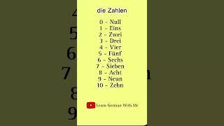 Numbers in German (0-10) | Learn German A1