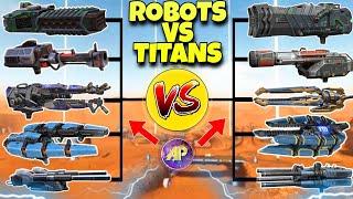  ROBOT VS TITAN WEAPONS COMPARISON! || WAR ROBOTS WR ||