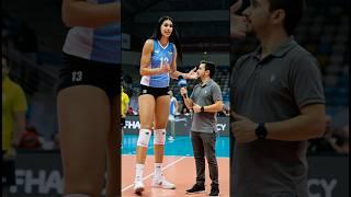 Argentinian Female Volleyball Player Gets Angry at Interviewer’s Questions! #tallwoman #tallgirl