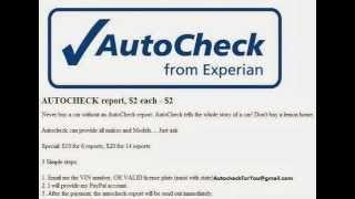 Free Autocheck Report -$2 Only