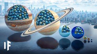 How Many Earths Can Fit In Each Planet? | SIMULATION