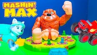 Playing Mashin Max with Paw Patrol vs  Blaze and the Monster Machines