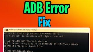 ADB is not recognized as an internal or external command | 2022 Fix | adb error