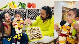 Chikoo Baby Eating for the 1st time in Life shopping He ate Lemon & Chilli Bindass Kavya