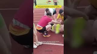A woman fainted during her  run in Fuzhou ,  "running doctors"  turned into life - saving heroes!