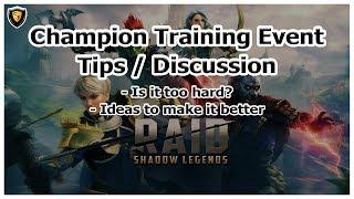 RAID Shadow Legends | Champion Training Event | Tips / Discussion