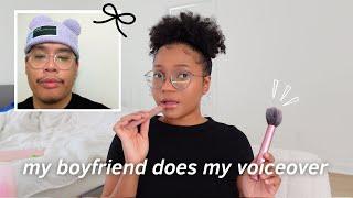 BOYFRIEND DOES MY VOICEOVER - simple everyday makeup tutorial