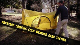 Backyard Camping Cold Weather Gear Testing