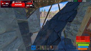 Roof bunker base entrance in rust.