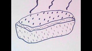 CÓMO DIBUJAR PAN /COMMENT DESSINER LE PAIN /HOW TO DRAW BREAD / 빵 그리는 방법