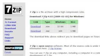 Free Alternative to WinRar - 7 Zip