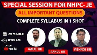 NHPC JE Mechanical all imp questions in one Session | Covering Full Syllabus | NHPC Preparation 2022