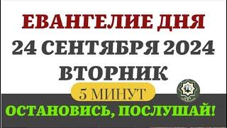 24 СЕНТЯБРЯ ВТОРНИК ЕВАНГЕЛИЕ ДНЯ 5 МИНУТ АПОСТОЛ МОЛИТВЫ 2024 #мирправославия