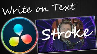 How to: Animate Write on Text with Davinci Resolve 16 17
