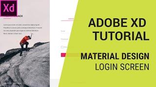 Adobe XD Tutorial — Material Design Login Screen