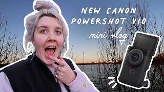 Mini Vlog— Testing Canon Powershot V10 | Morning walk in Cambridgeshire, bird-watching