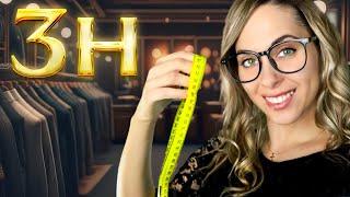 ASMR 3h Measuring You, Writing sounds, Triggers to help you SLEEP, Tailor ROLEPLAY - compilation