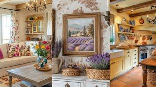 Vintage-Inspired Serenity: French Country Style Home Decor with Soft Glow and Timeless Beauty