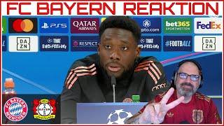 FC Bayern Reaktion ️ zum Pressetalk mit Alphonso Davies vor dem CL Spiel gegen Bayer Leverkusen